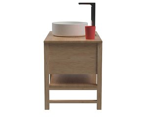 Bathroom sink with furniture 3D model