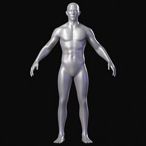 Realistic Athletic Man Body Base Mesh
