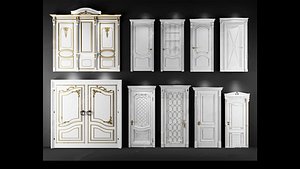 Classical Doors bundle set in white and gold