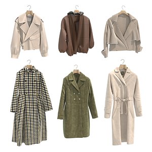 Coat on Hanger Collection 5 3D model