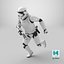 First Order Stormtrooper with Blaster Running