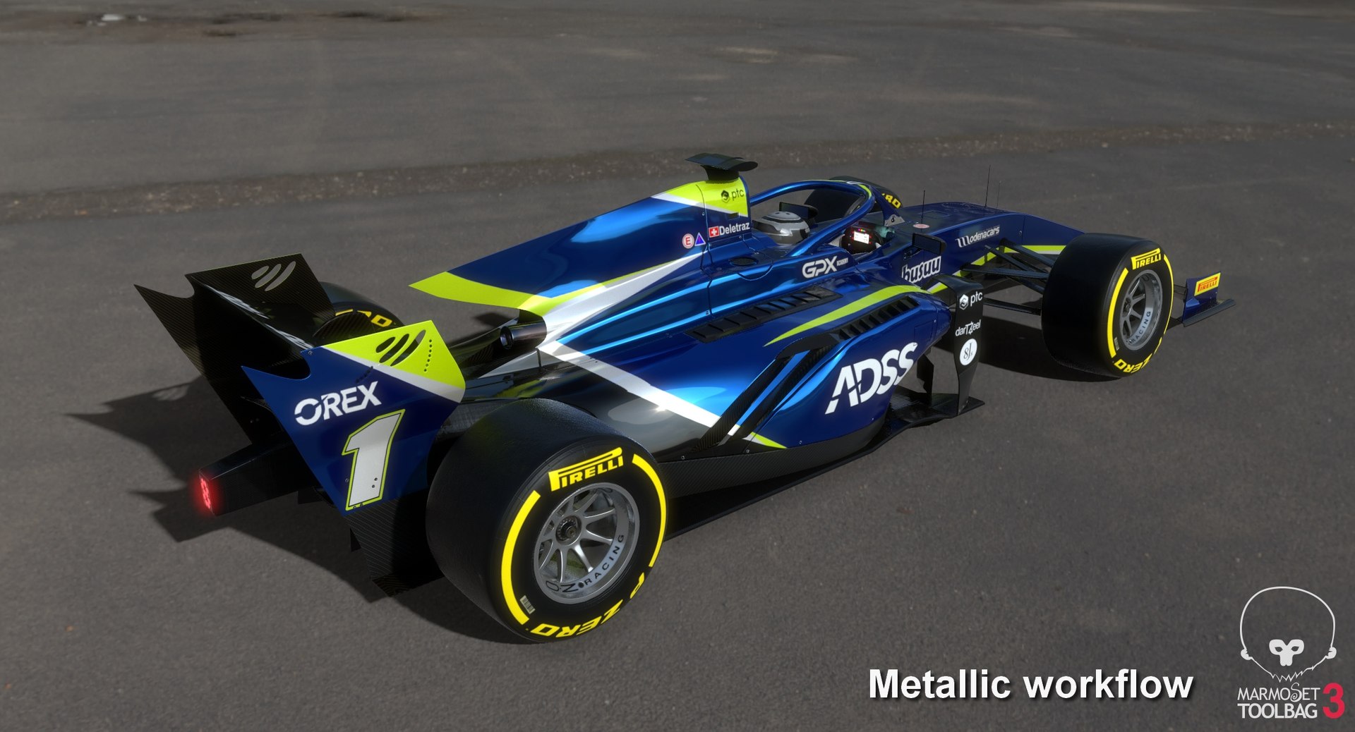 3D Model Carlin 1 F2 Race Car - TurboSquid 1417808