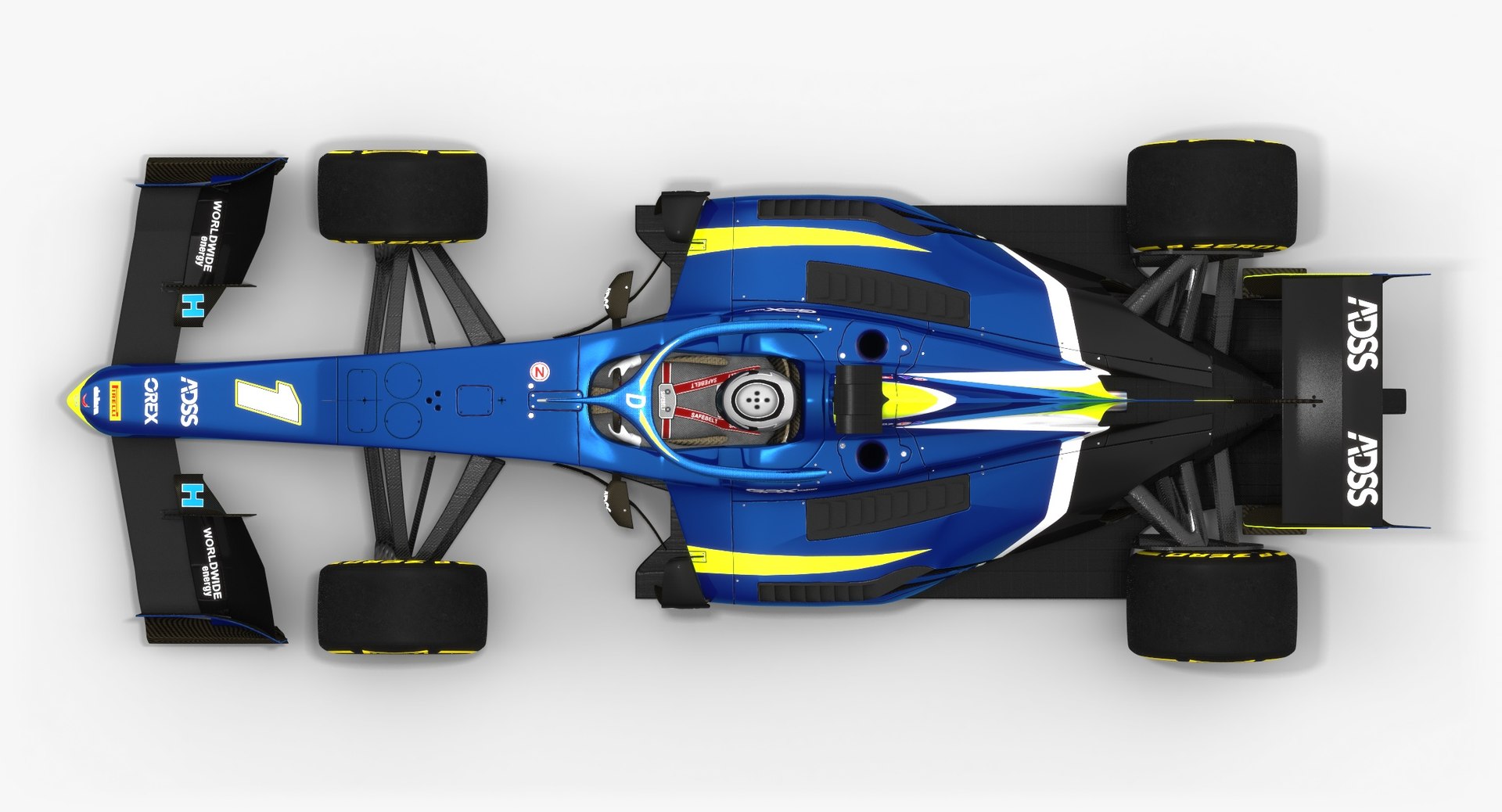 3D Model Carlin 1 F2 Race Car - TurboSquid 1417808