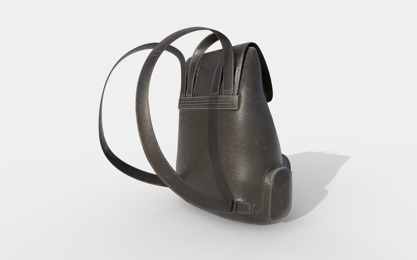Leather Backpack 3D Model - TurboSquid 1986193