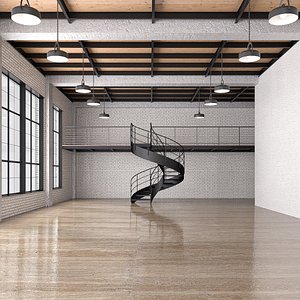 Industrial loft and office space 17 3D model