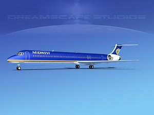md-90 jet commercial 3d model