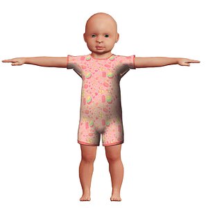 rigged baby 3D