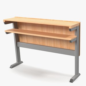 3D University Seating System Table For Two Seats