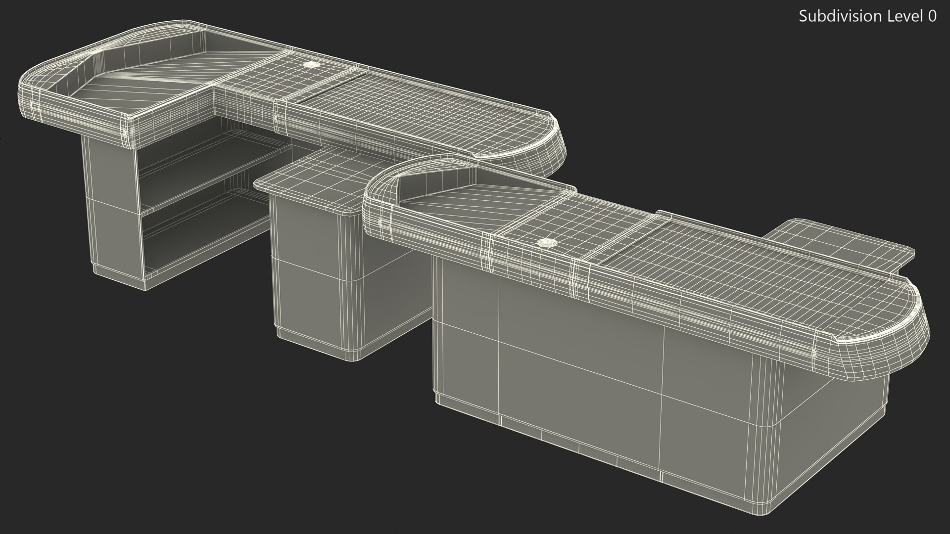 Supermarket Checkout Counters Set Grey Rigged 3D model https://p.turbosquid.com/ts-thumb/ar/EuSsBU/r1/supermarketcheckoutcounterssetgreyriggedc4dmodel029/jpg/1705367894/1920x1080/fit_q87/94ccbf50c1b4eefd1c9738c9a54b7790cdfa5eb4/supermarketcheckoutcounterssetgreyriggedc4dmodel029.jpg