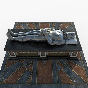 Tomb of a heroic soldier with silver statue