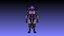 Modello 3D strutturato del personaggio del robot Syntherion