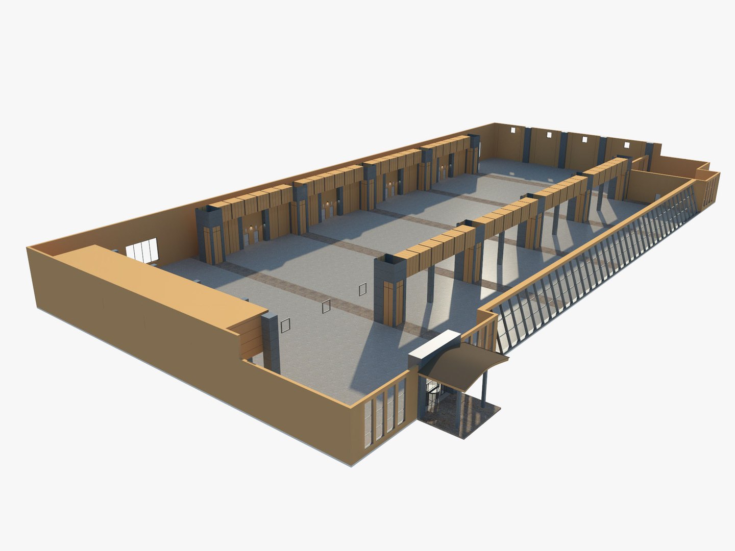 Center modeled exhibition hall 3D - TurboSquid 1573721