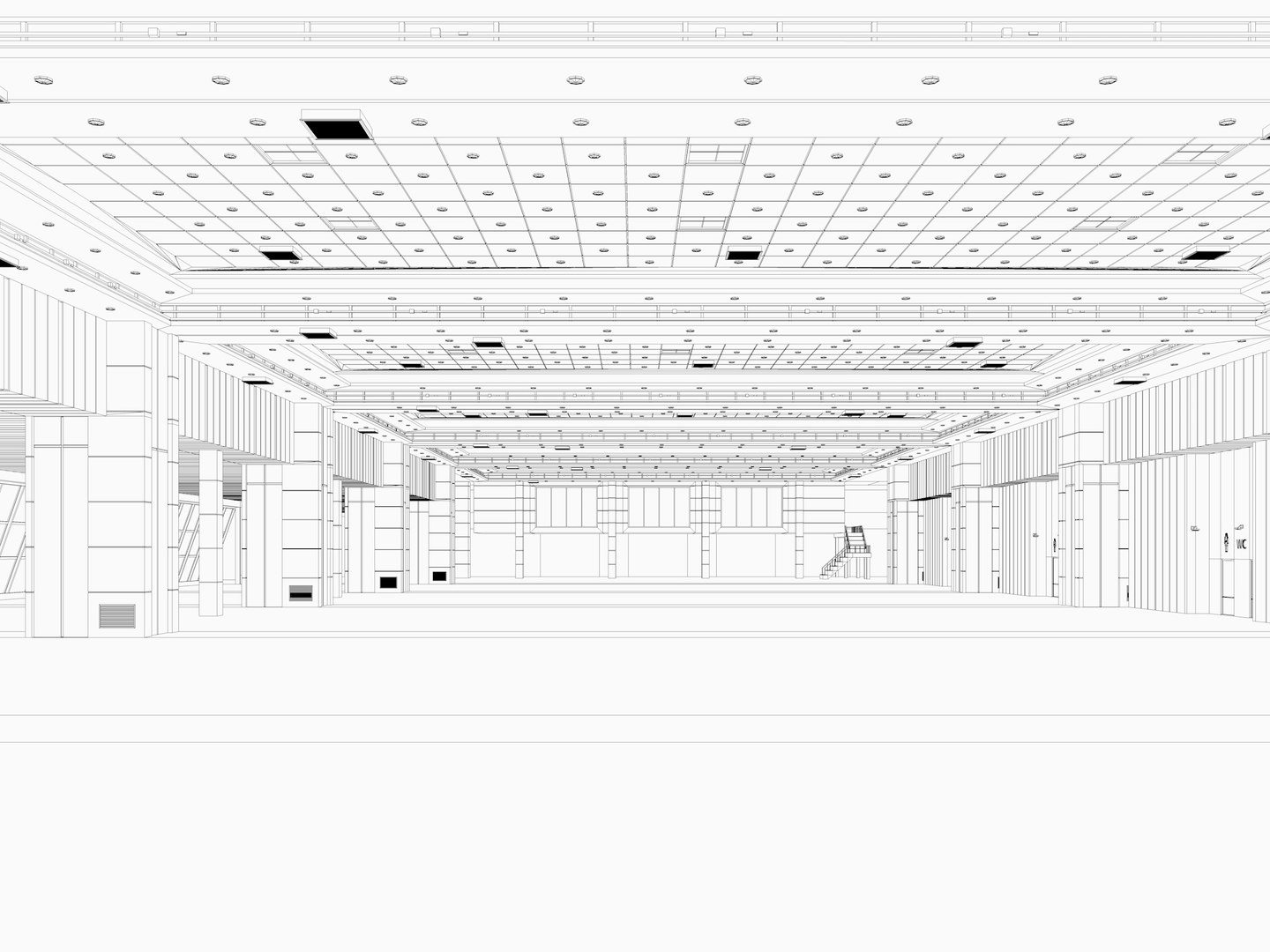 Center modeled exhibition hall 3D - TurboSquid 1573721