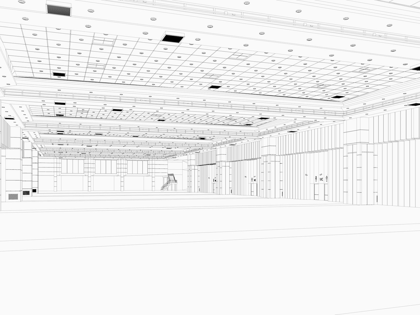 Center modeled exhibition hall 3D - TurboSquid 1573721