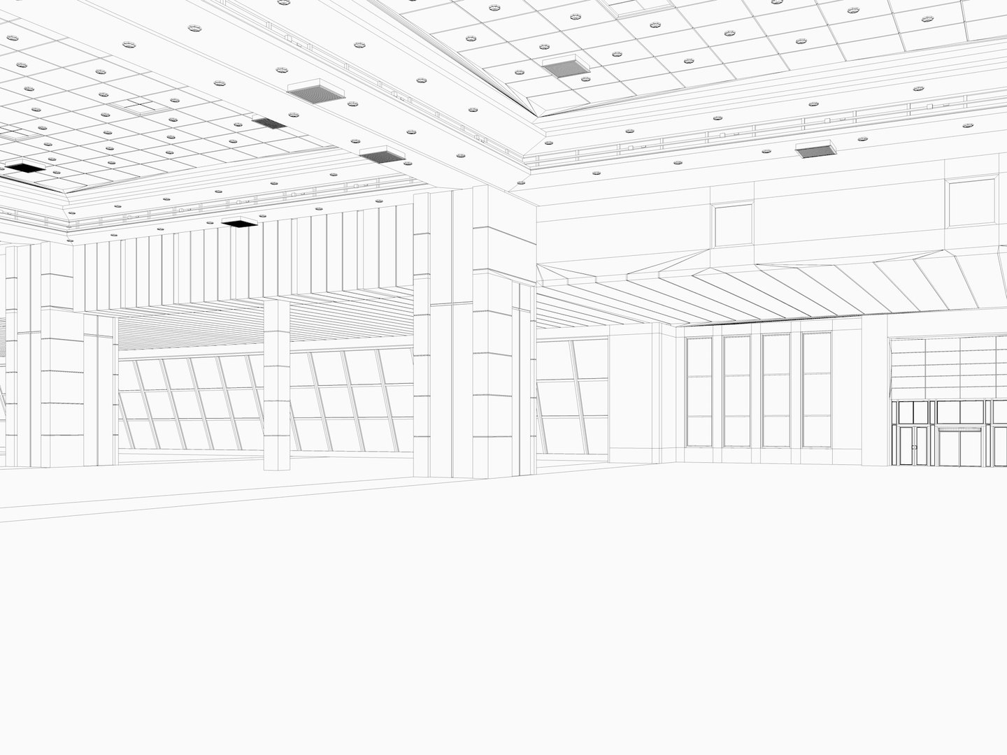 Center modeled exhibition hall 3D - TurboSquid 1573721