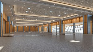 center modeled exhibition hall 3D