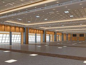 center modeled exhibition hall 3D