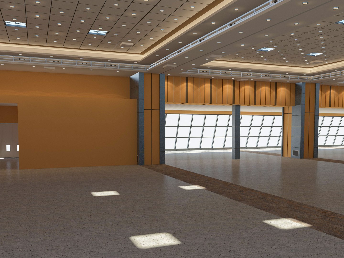 Center modeled exhibition hall 3D - TurboSquid 1573721