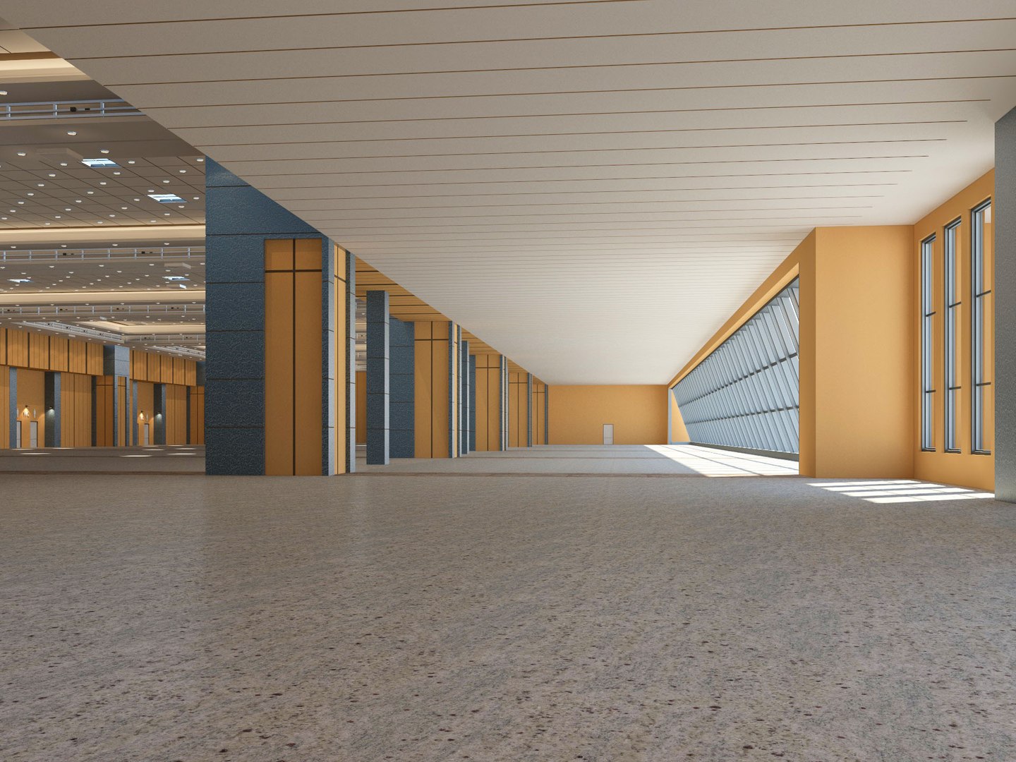 Center modeled exhibition hall 3D - TurboSquid 1573721