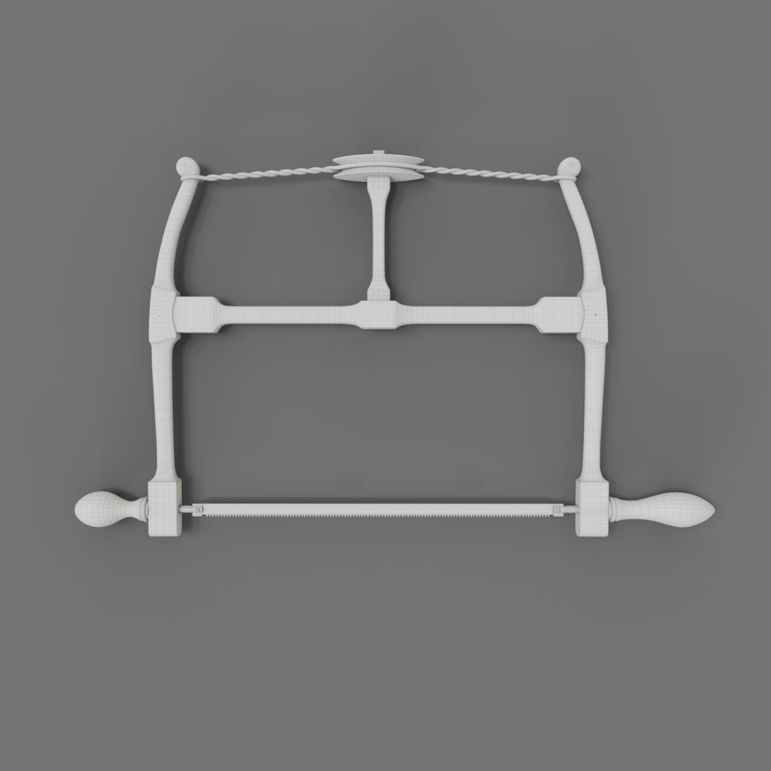 Saw Frame Bowsaw Shapely Wood DIY Model - TurboSquid 2032900