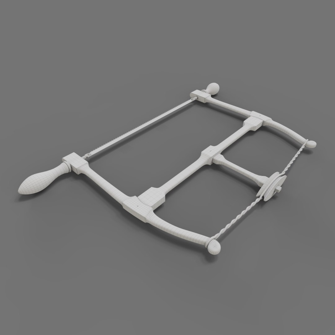 Saw Frame Bowsaw Shapely Wood DIY Model - TurboSquid 2032900