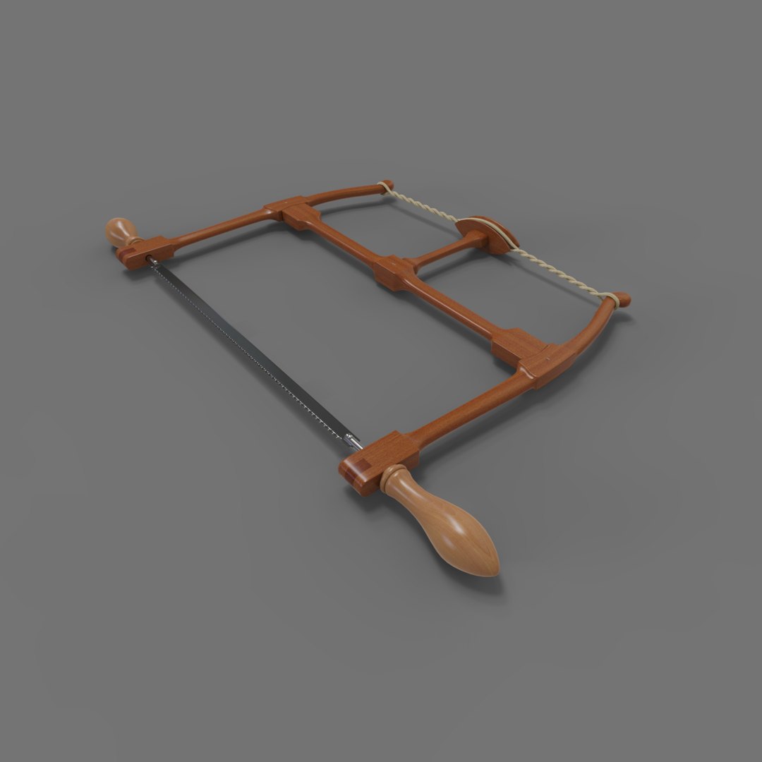 Saw Frame Bowsaw Shapely Wood DIY Model - TurboSquid 2032900