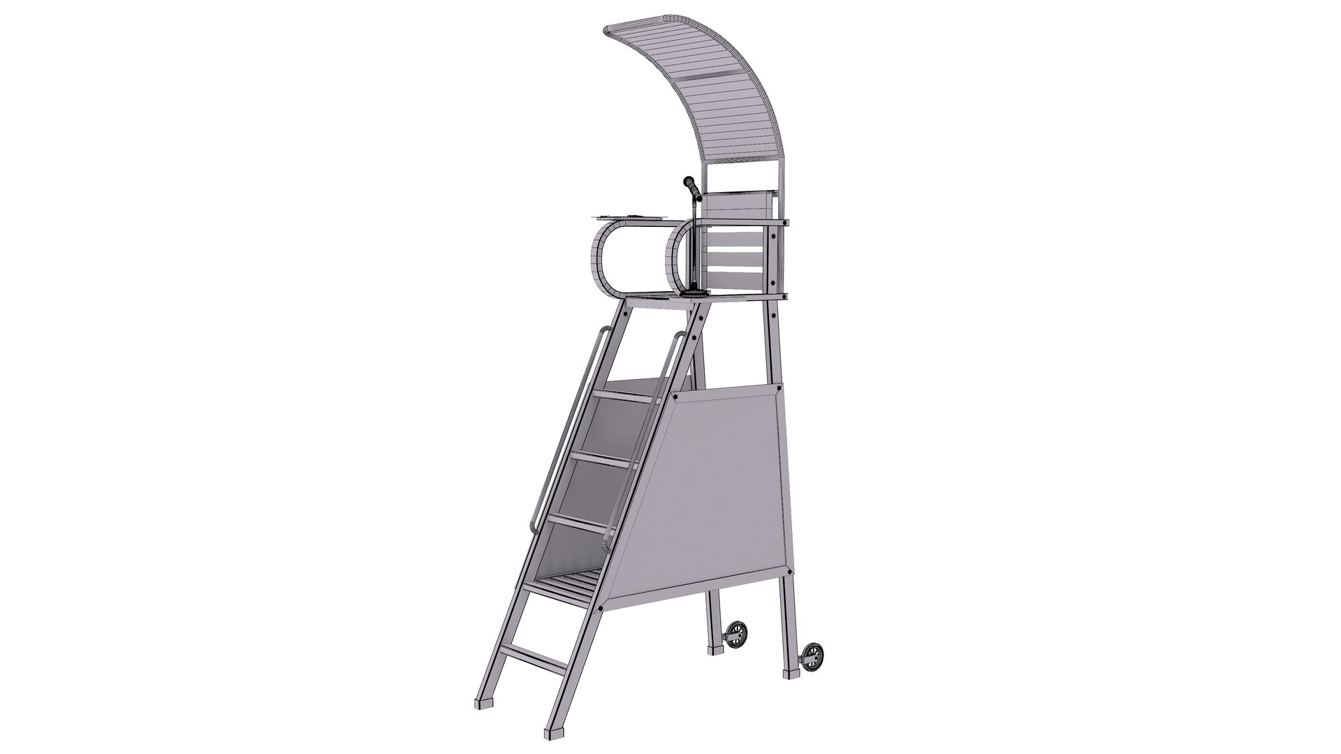 3D Model Tennis Umpire Chair - TurboSquid 2095897