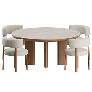Glen Chair Sandy Table Round by Calligaris 3D