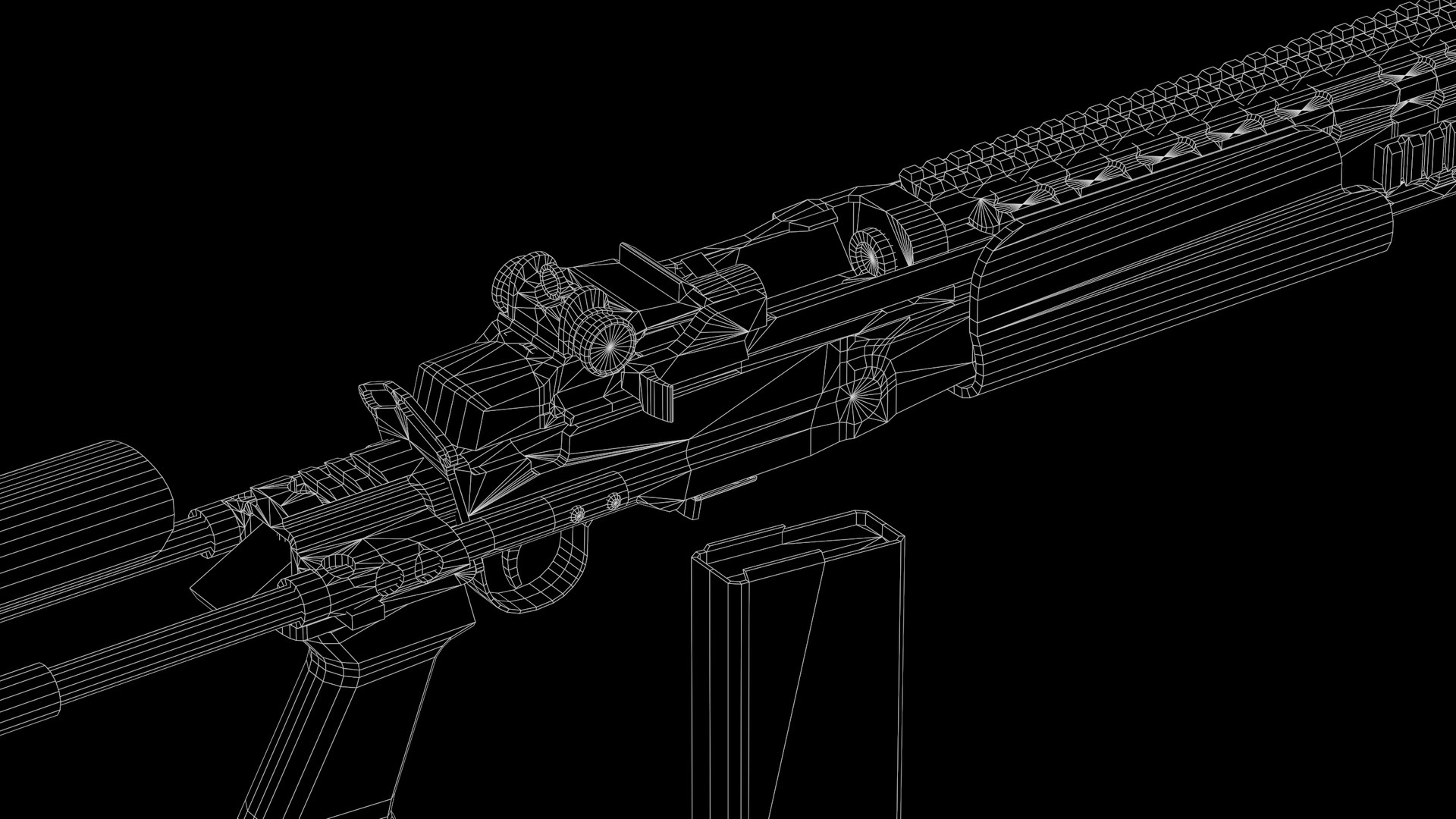 M39 EMR FN Marksman Rifle - Triple A - PBR Game Ready Model ...