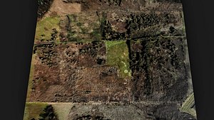 3D terrain landscape grass fields pt2 PBR photogrammetry model