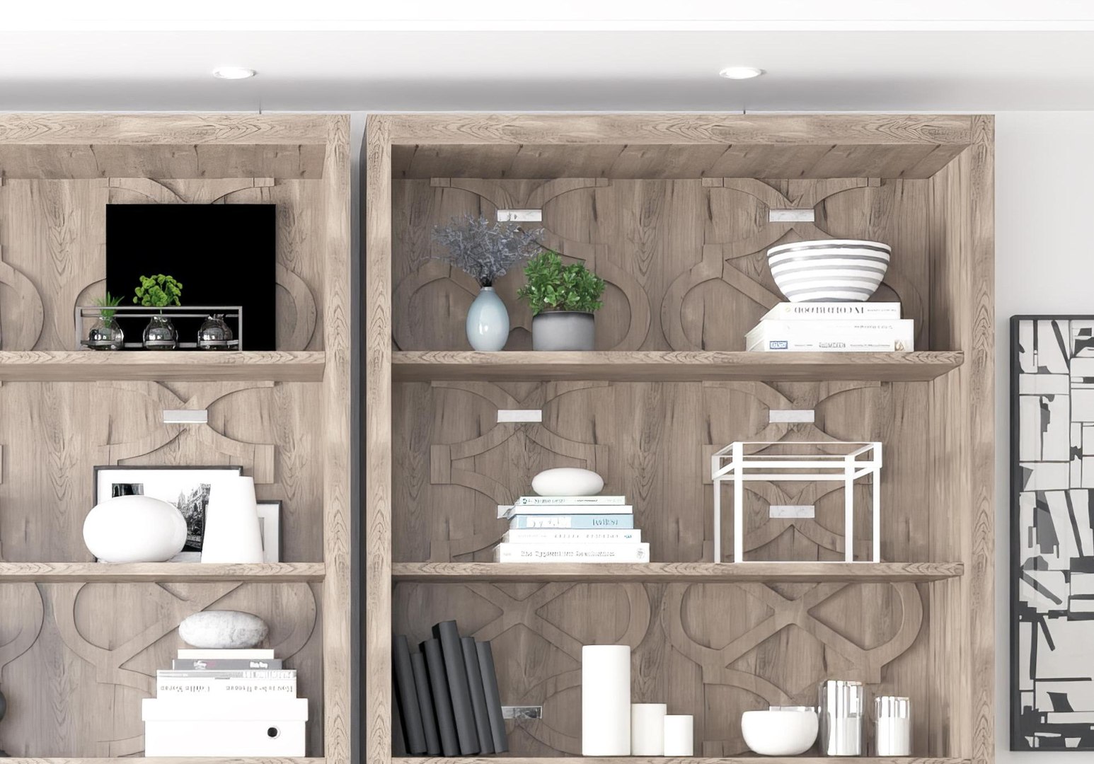 American bookcase wine bookshelf 3D model TurboSquid 2104541