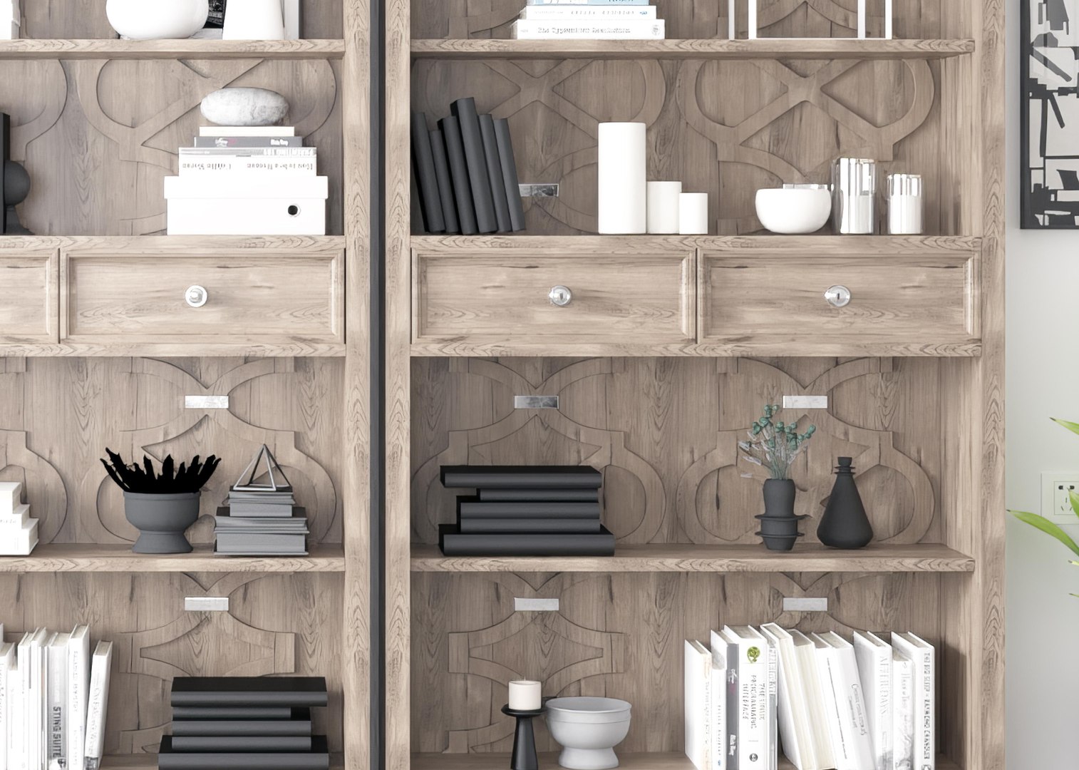 American bookcase wine bookshelf 3D model TurboSquid 2104541