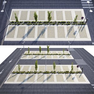 3D Outdoor eco-parking model