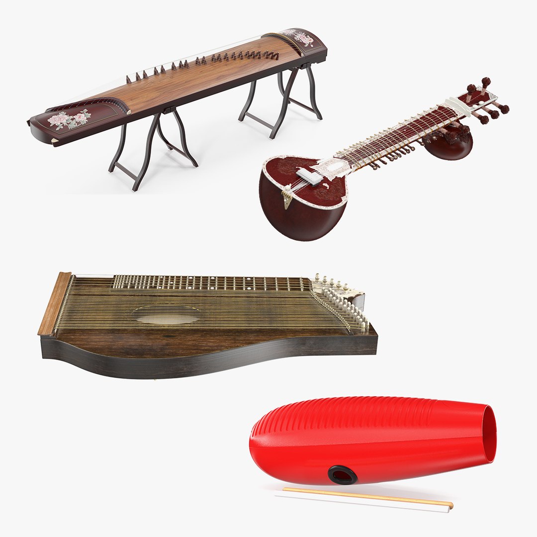 Traditional Stringed Instruments Collection 3D model preview