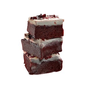3D Chocolate brownie 8 model