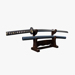Japanese Katana with Rack Stand