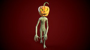 3D pumpkin monster
