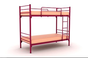 metal frame single bed 3d 3ds