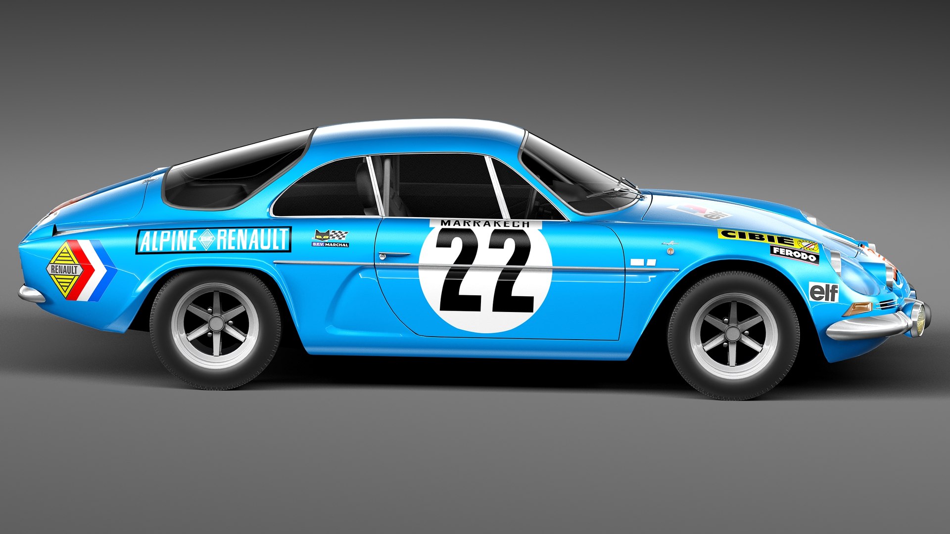 Renault Alpine Rallye Antique Obj