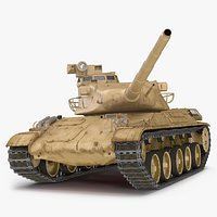 Amx-30 French Army Main Battle Tank Rigged