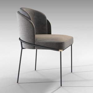3D minotti fil noir dining chair model