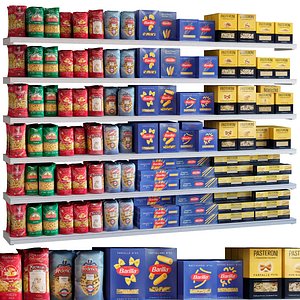 Showcase 056 Pasta Store Low Poly 3D model