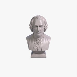 3D Jean Jacques Rousseau Bust 3D Printable STL File