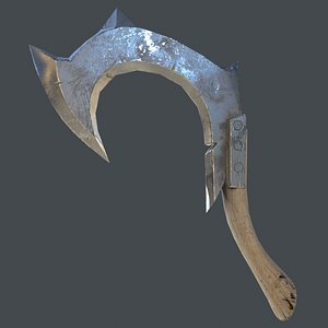 3D model Combat Scythe VR / AR / low-poly