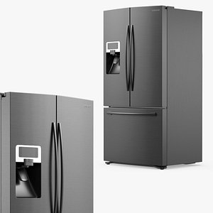 3D Samsung Family Refrigerator With Water Filter Black