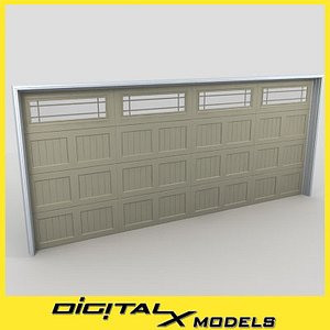 3d residential garage door 04 model