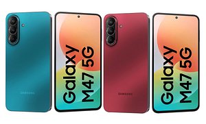 3D Samsung Galaxy M47 Blue And Red