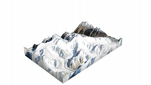 3D model Kanjut Sar Mountain