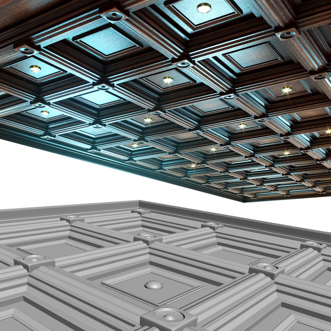 Ceiling Set -2 - Wenge Color 3D Model - TurboSquid 1755885
