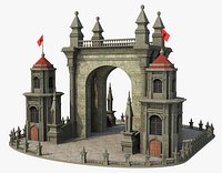 Fantasy Guard Towers Gate